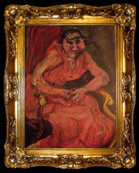 framed  Chaim Soutine Woman in Pink, ta009-2